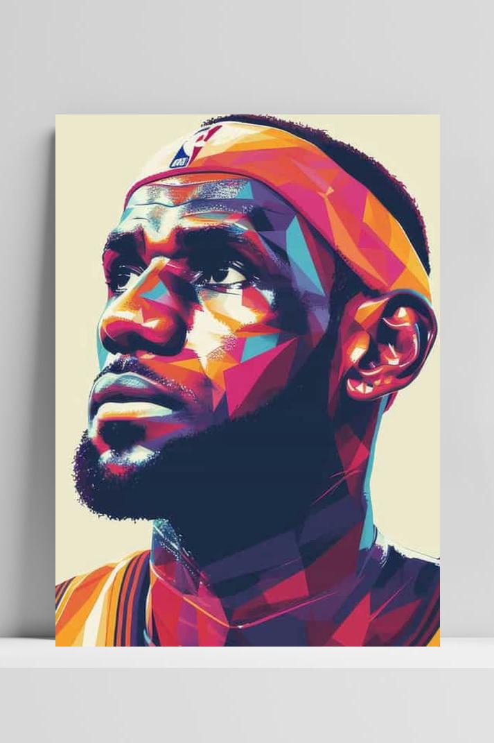 LeBron James op 3mm aluminium dibond