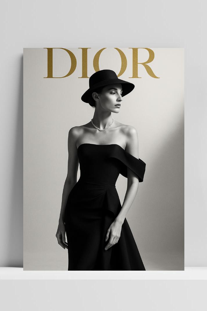 Dior Fashion op 3mm aluminium dibond