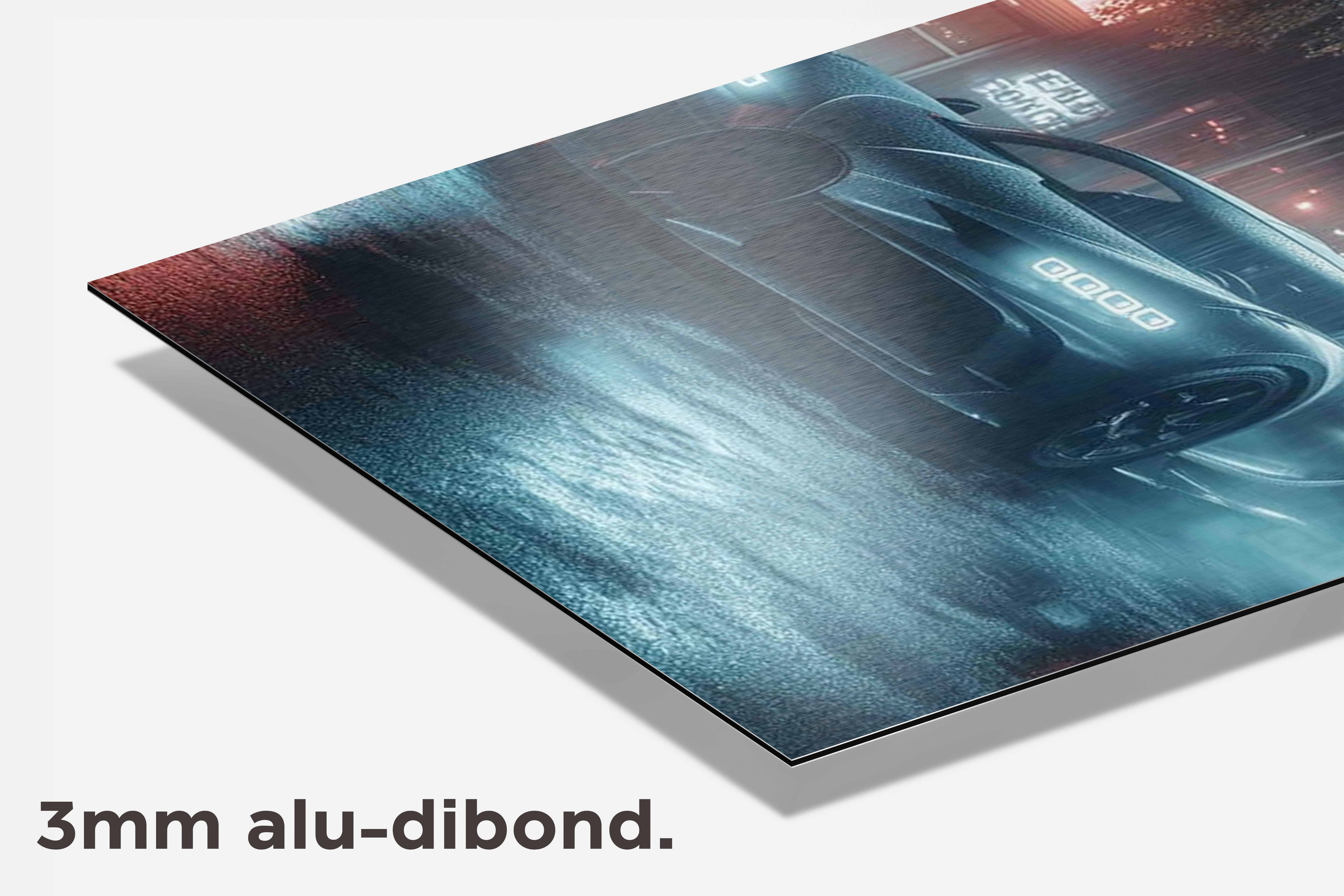 Zwarte Bugatti dibond detail