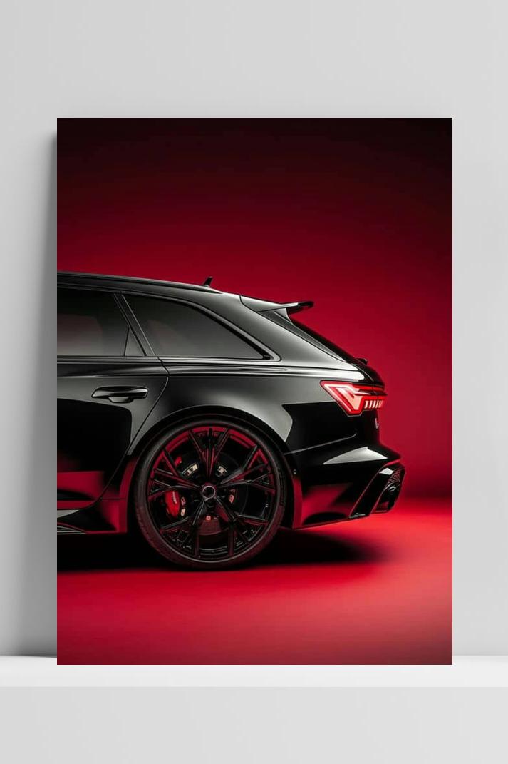 Achterkant Auto op 3mm aluminium dibond