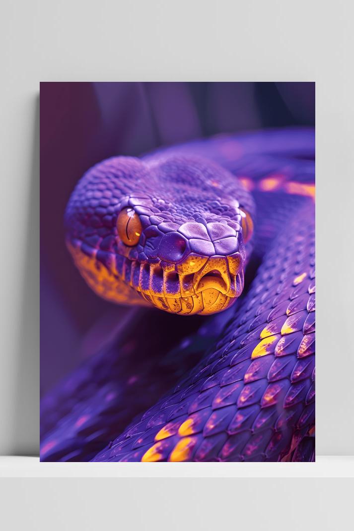 Paarse Slang op 3mm aluminium dibond