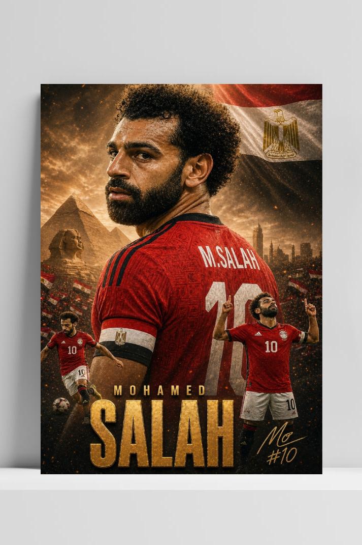 Mohamed Salah op 3mm aluminium dibond