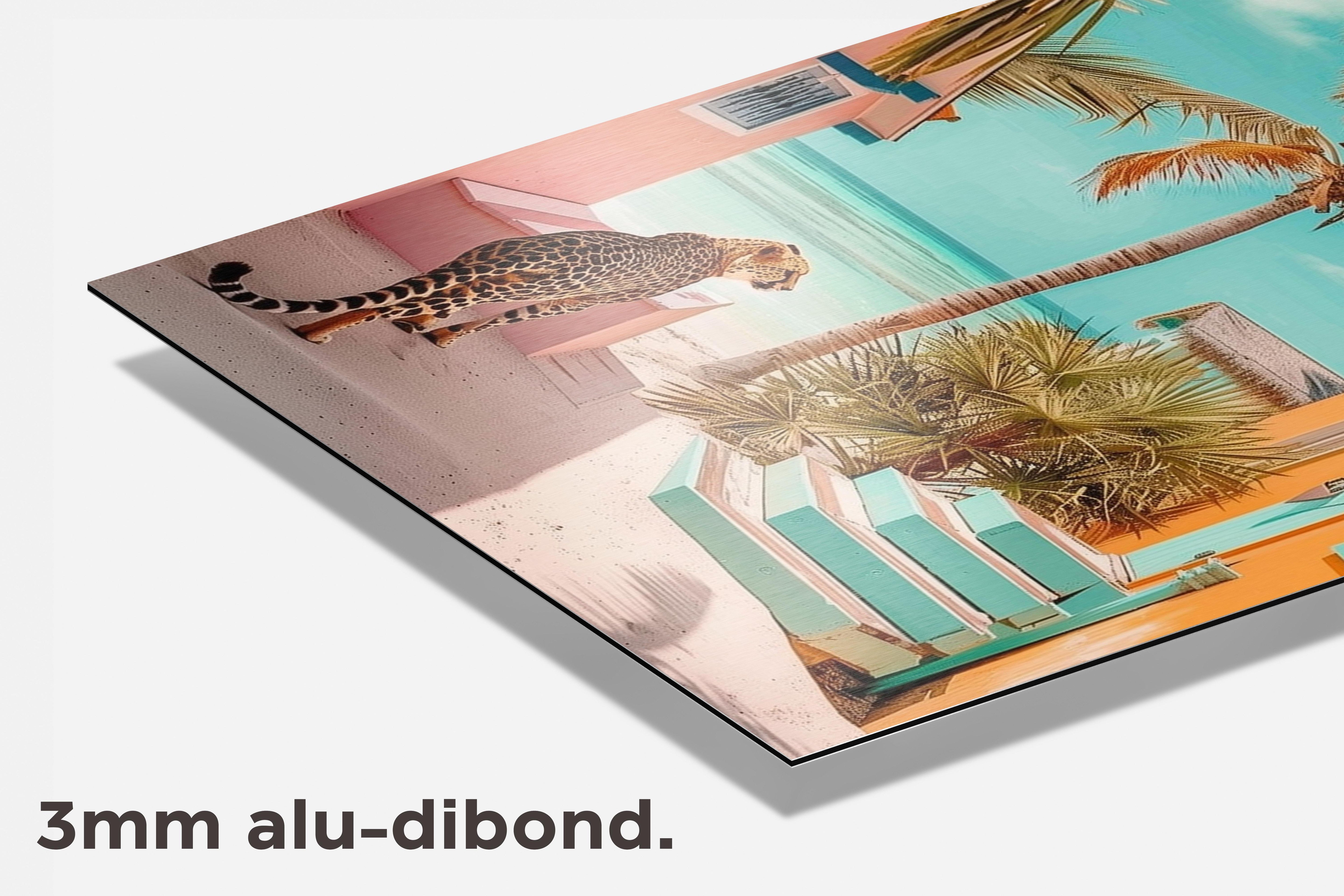 Jachtluipaard dibond detail
