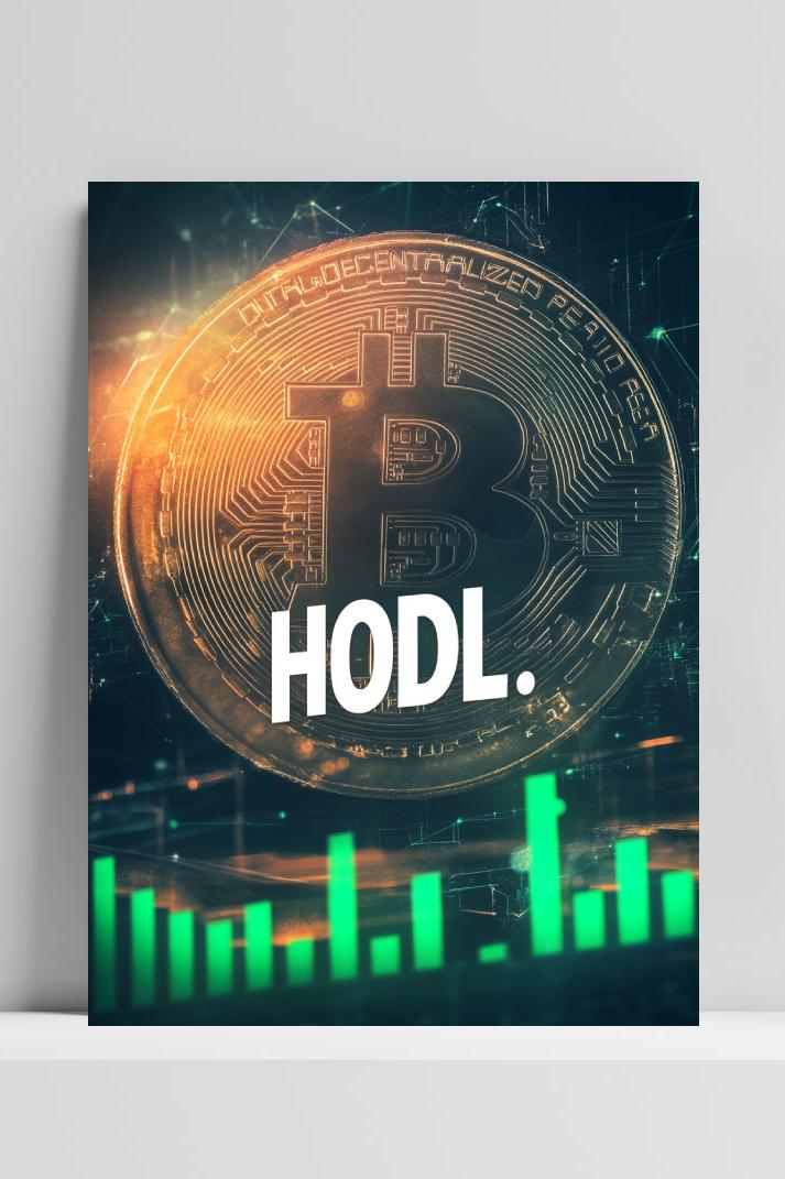 HODL op 3mm aluminium dibond