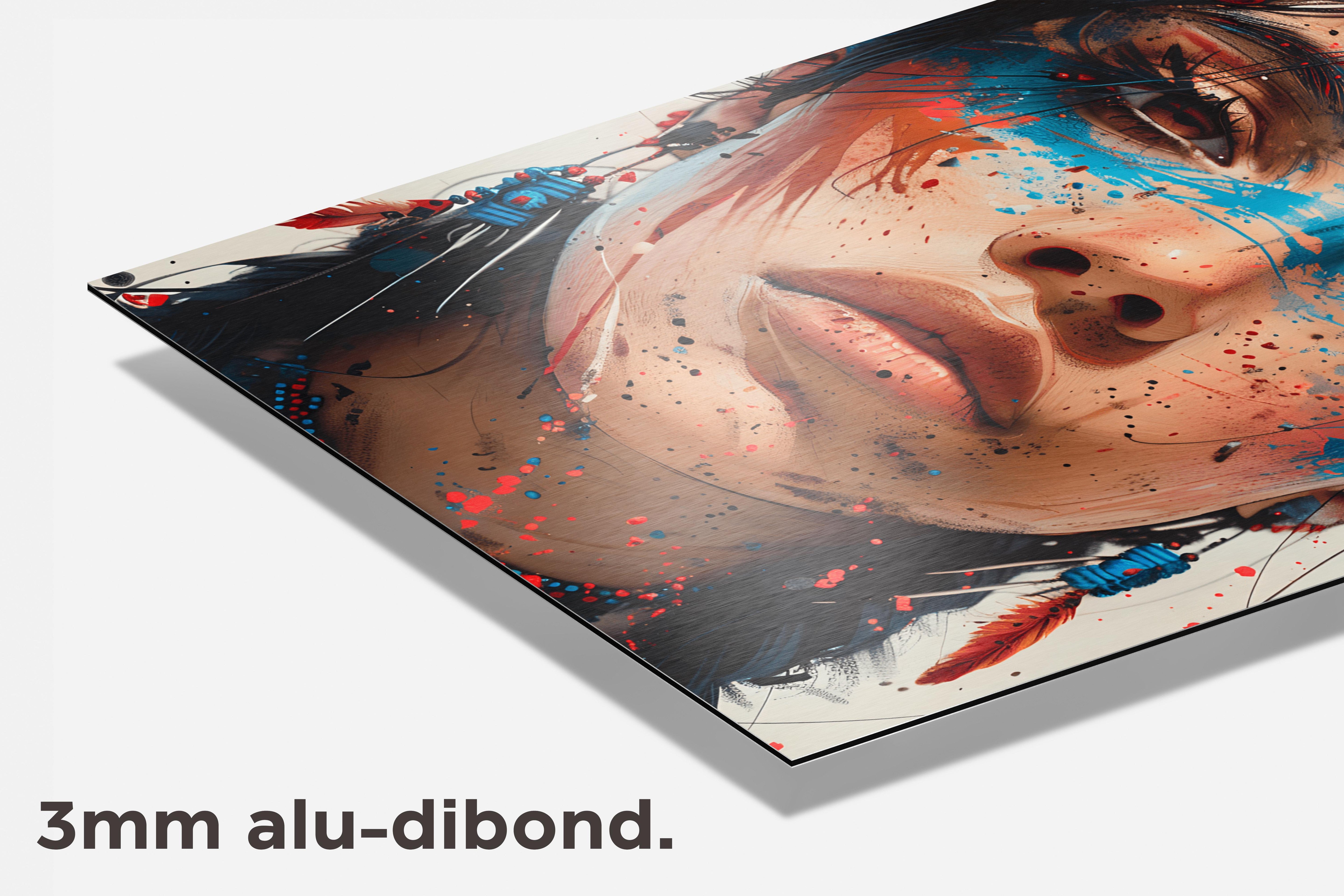 Inheems Portret dibond detail