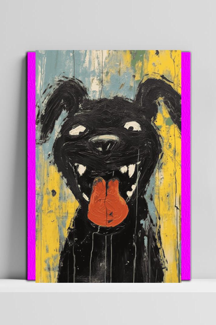 Hond Tong op 3mm aluminium dibond