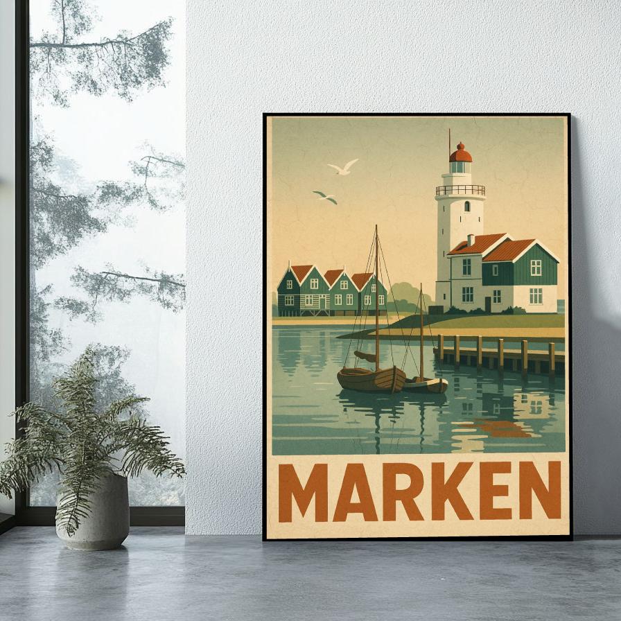 Marken Text Vintage poster sfeerbeeld 1