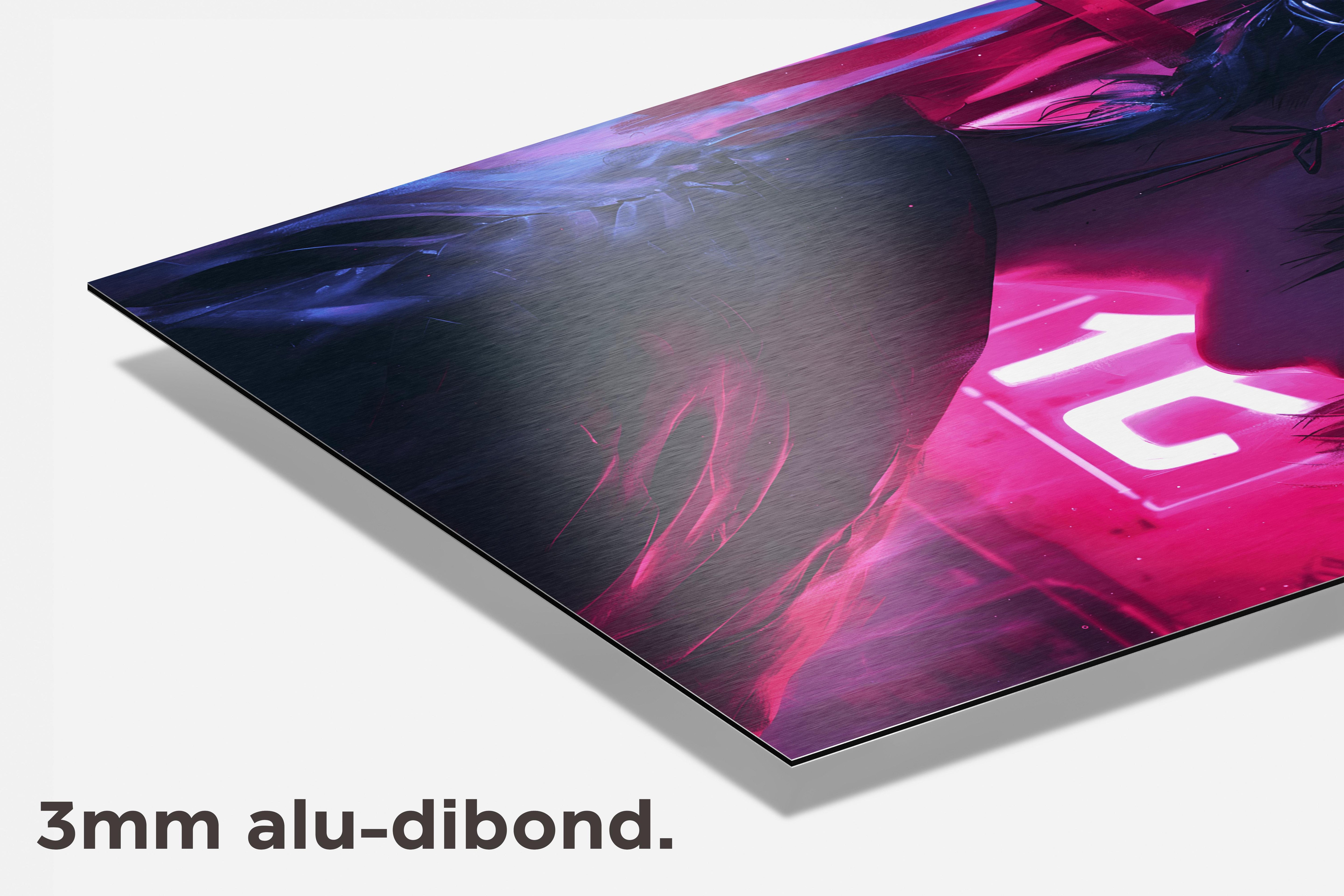 Neon Manga dibond detail