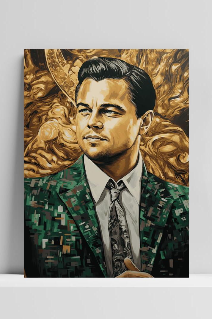 Jordan Belfort Goud op 3mm aluminium dibond