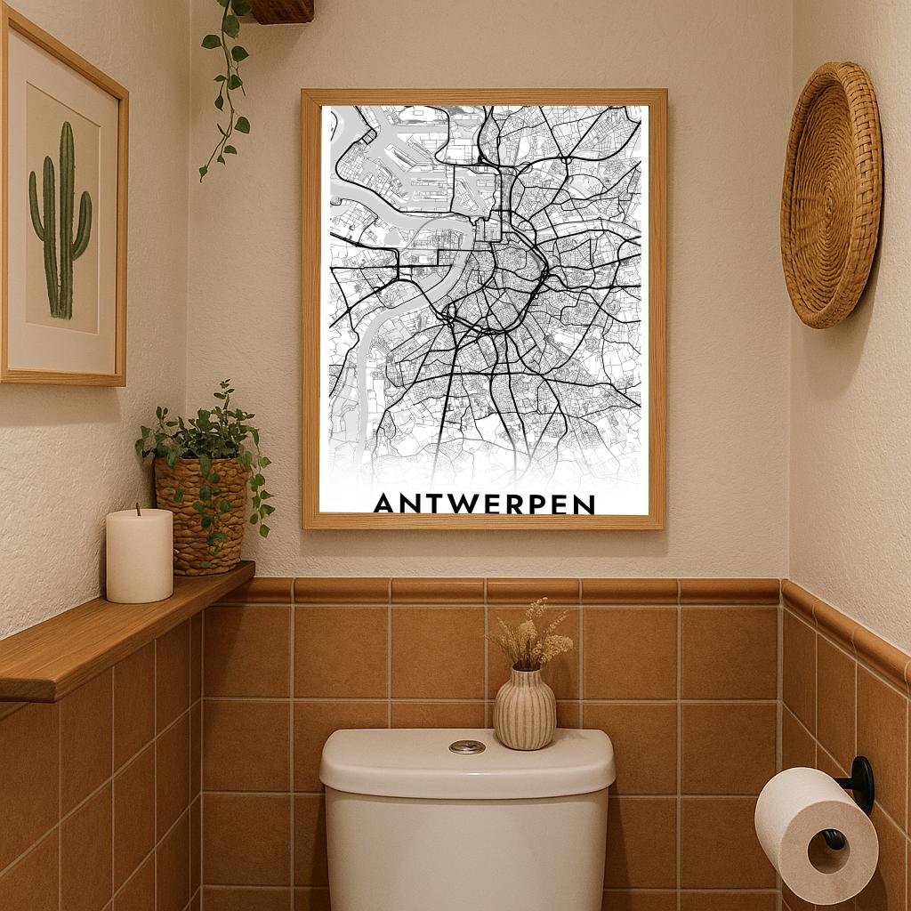 Antwerpen Wit poster sfeerbeeld 3