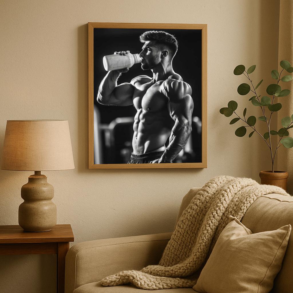 Muscle Man B&W poster sfeerbeeld 1