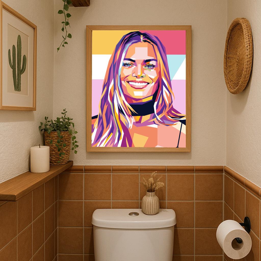 Margot Robbie Pop Art poster sfeerbeeld 3
