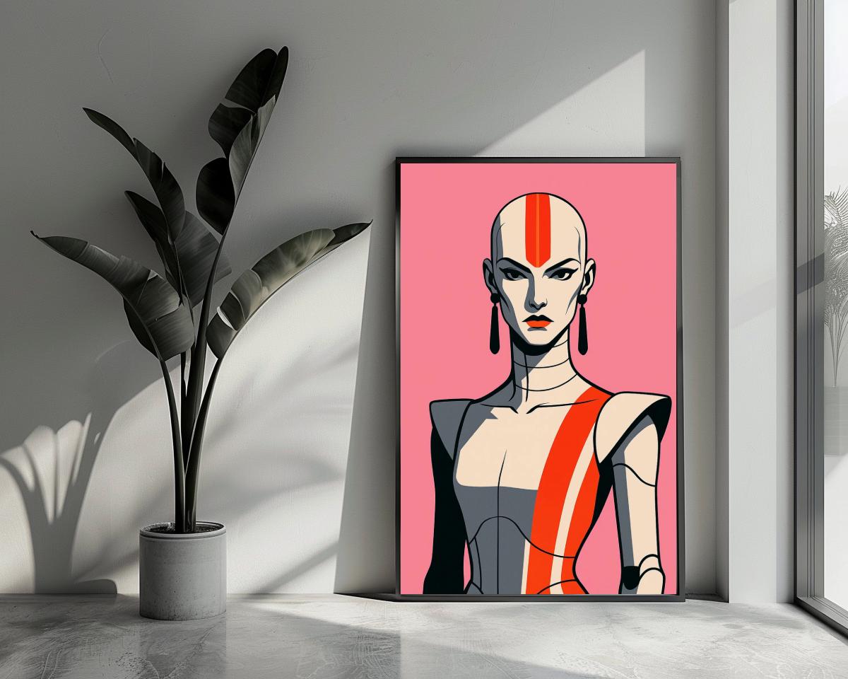 Woman Cyborg Cartoon poster van 25 Artstreet