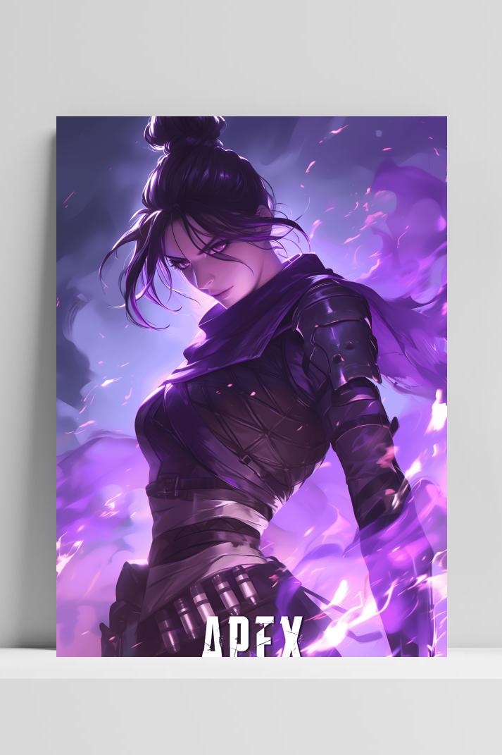 Wraith Apex Legends op 3mm aluminium dibond
