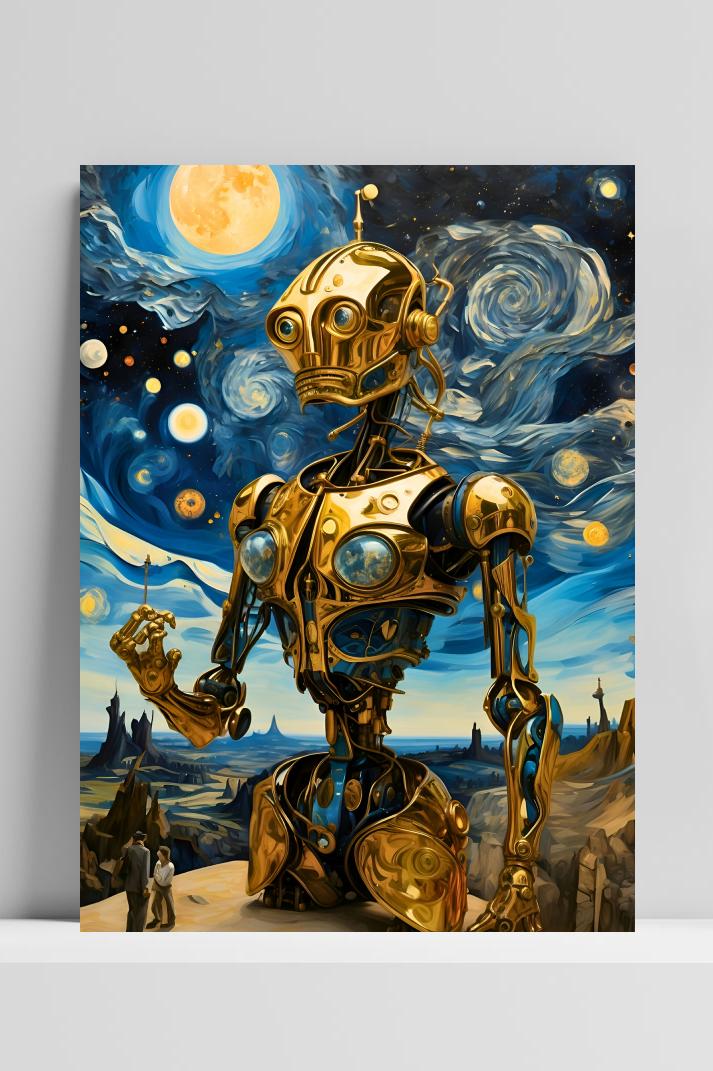 Van Gogh en Dali op 3mm aluminium dibond