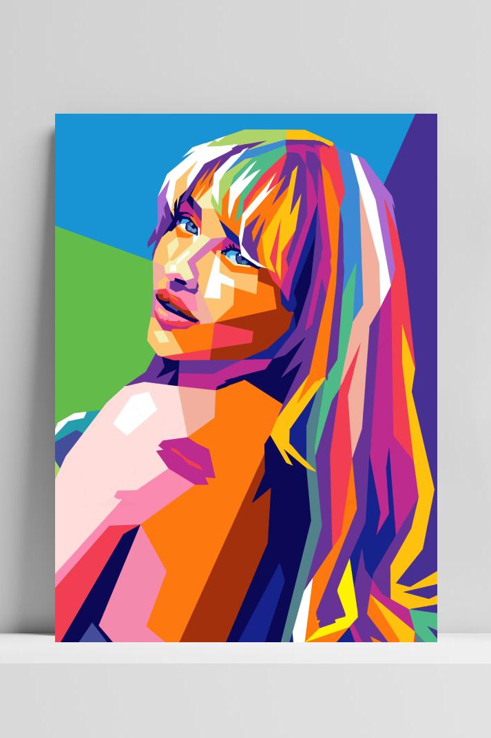 Sabrina Carpenter op 3mm aluminium dibond