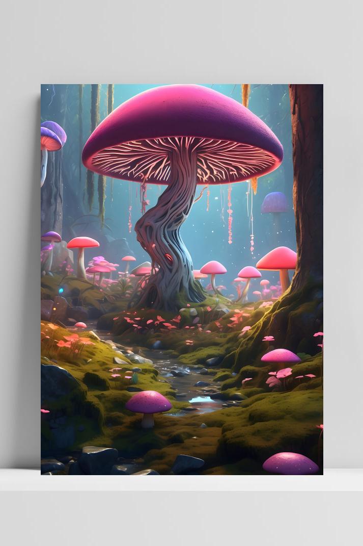 Grote Paddenstoel op 3mm aluminium dibond