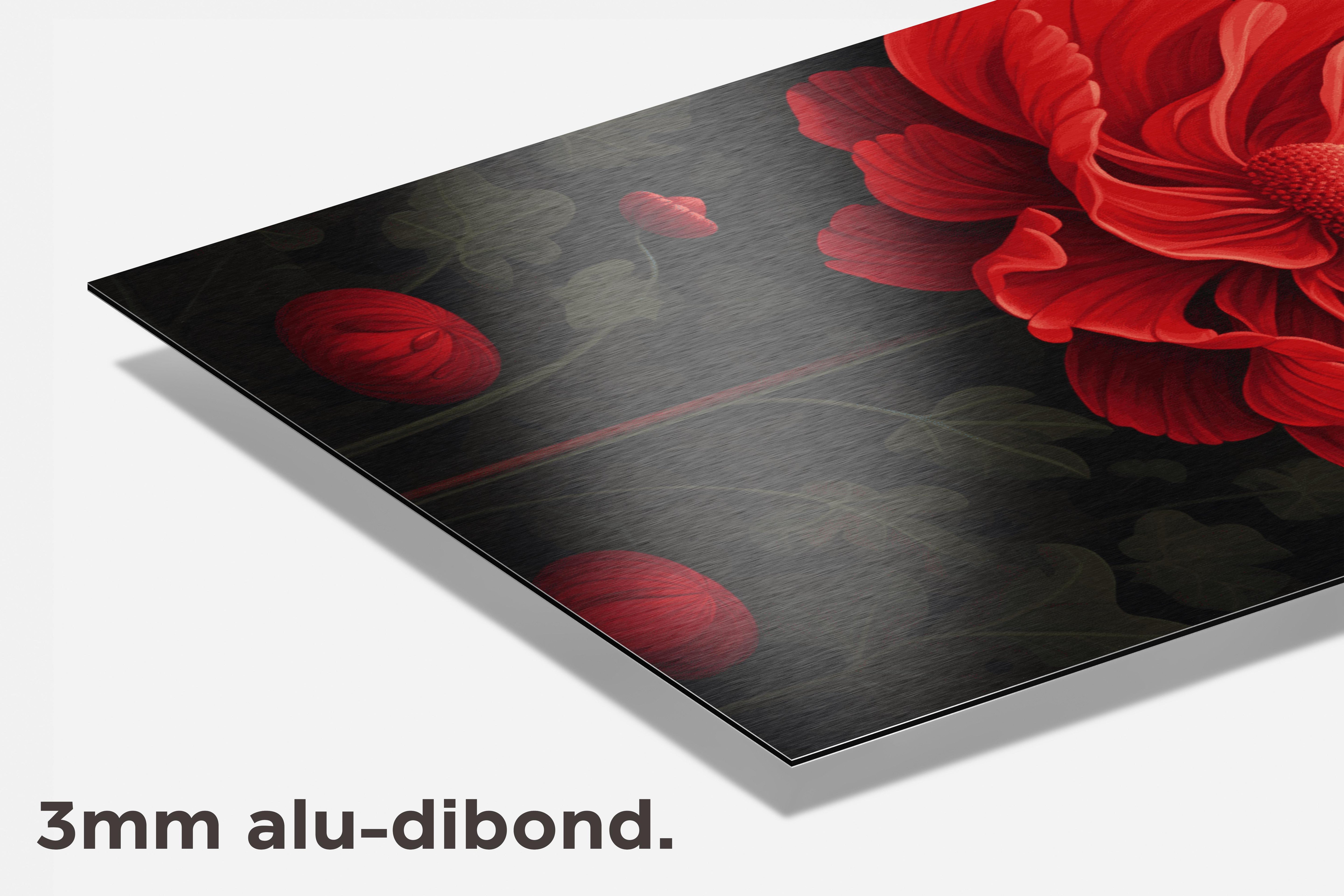 Rode Bloem dibond detail