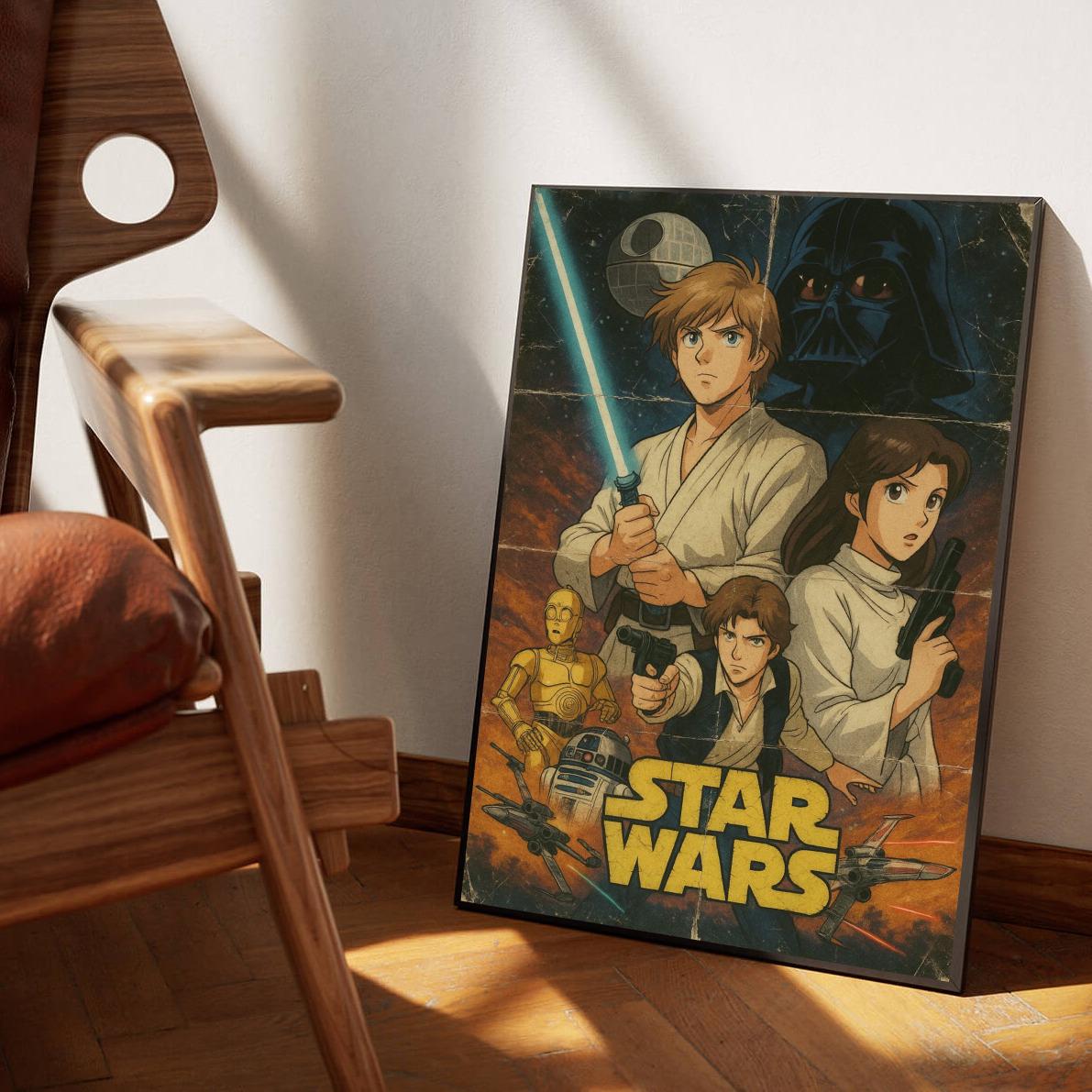 Star Wars Cartoon Text poster sfeerbeeld 1