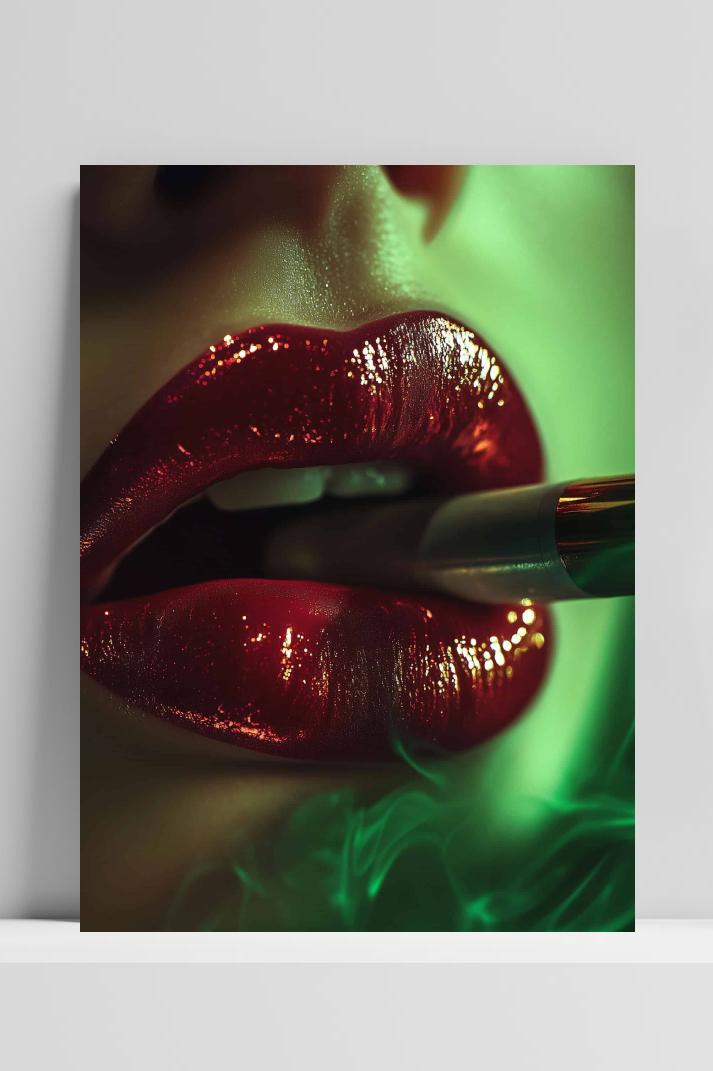 Sigaret Lippen op 3mm aluminium dibond