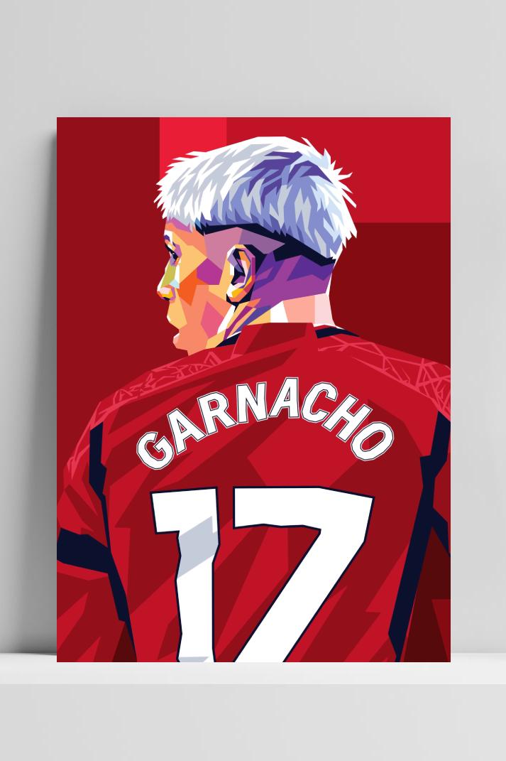 Alejandro Garnacho op 3mm aluminium dibond