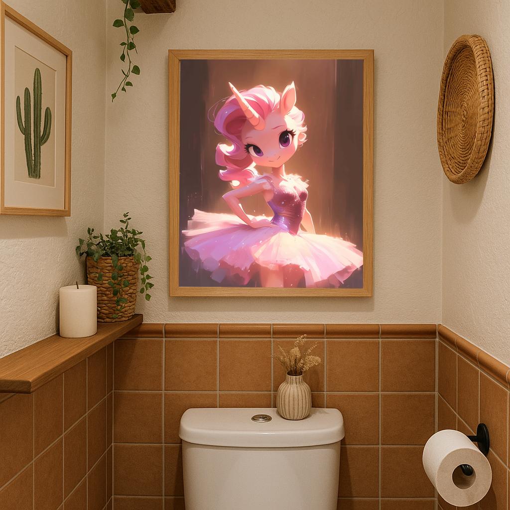 Ballerina Unicorn Art poster sfeerbeeld 2