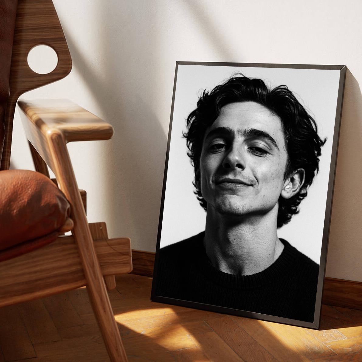 Timothée Chalamet B&W poster sfeerbeeld 3