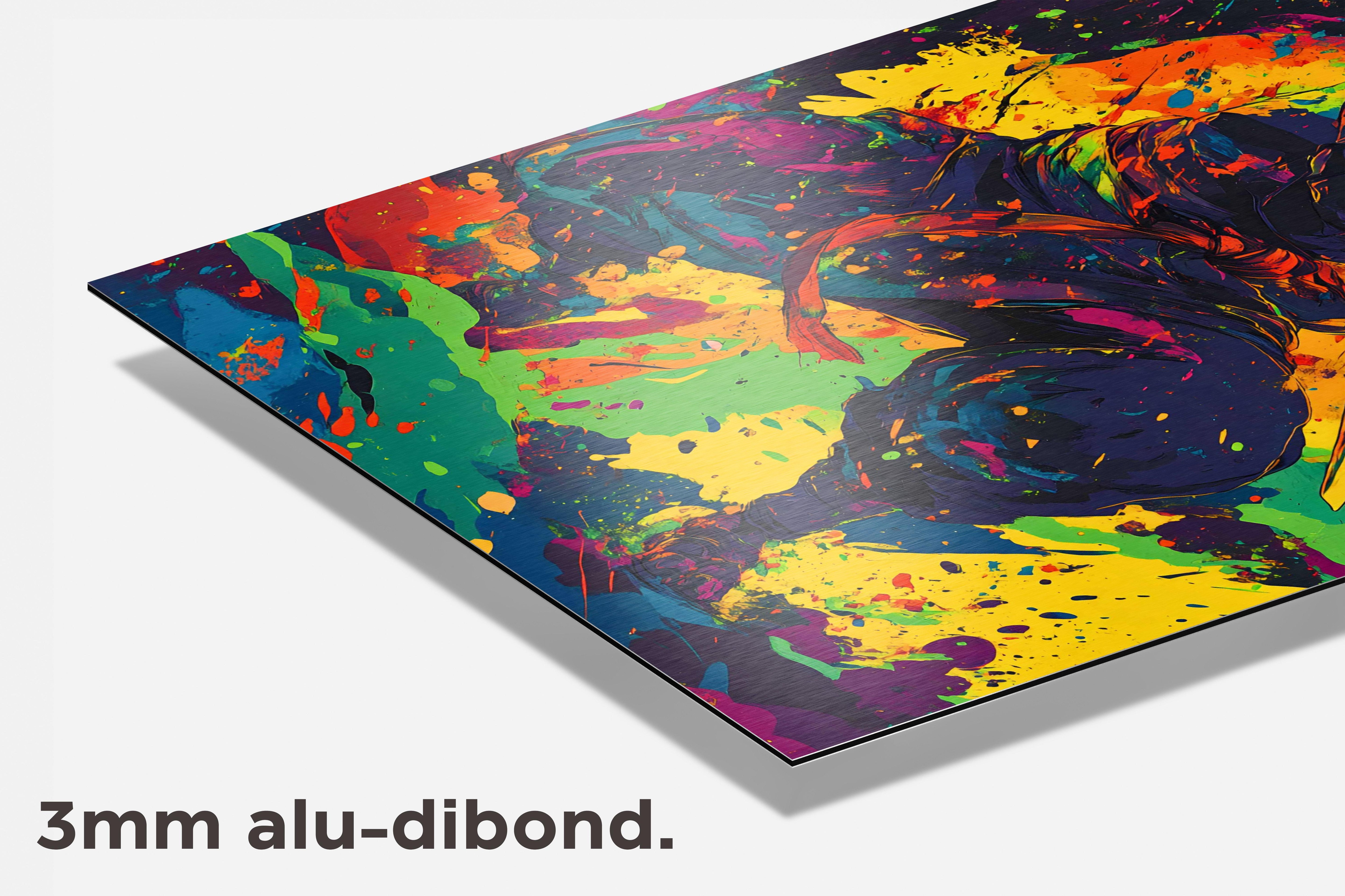 Neon Samoerai dibond detail