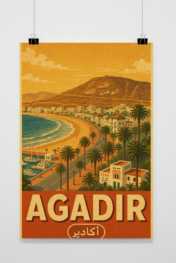 Agadir Morocco Vintage poster