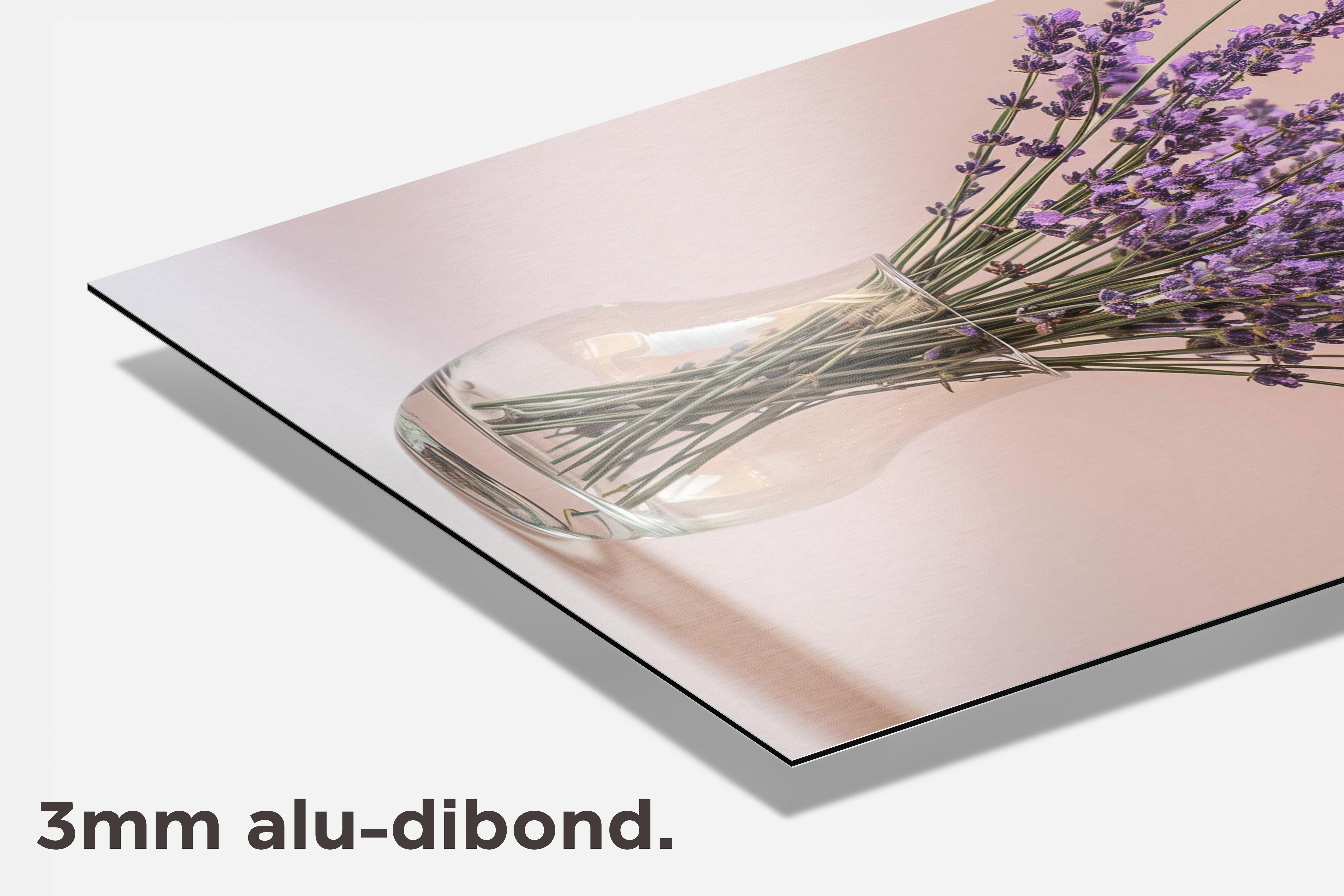 Lavendel Bloemenvaas dibond detail