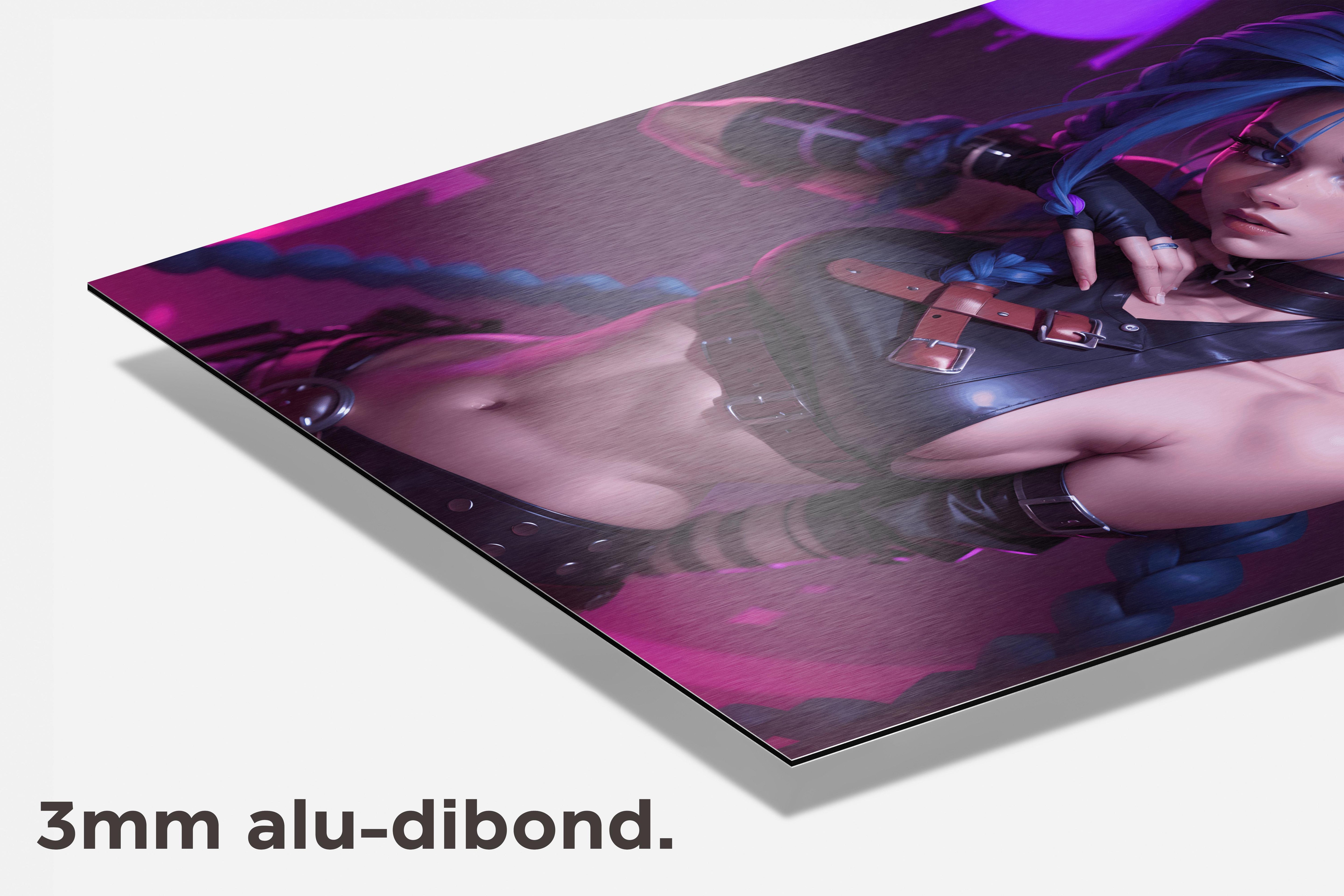 Jinx Meisje dibond detail