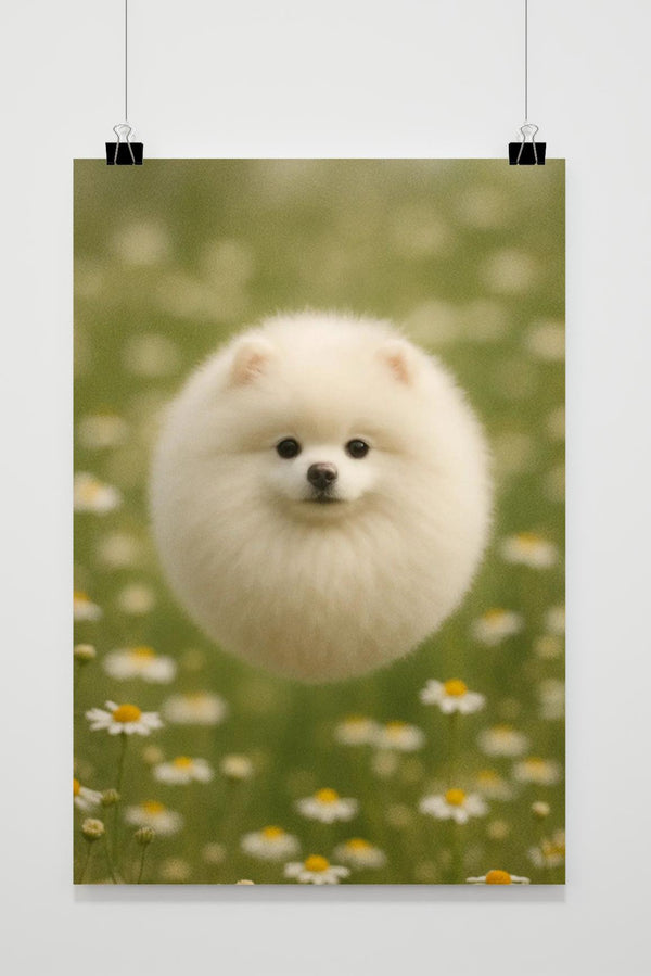 Pomeranian Daisy poster