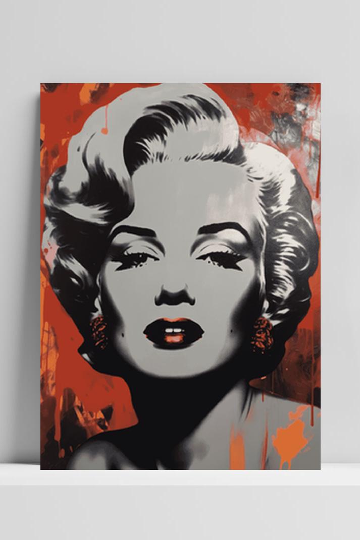Marilyn Monroe Poster op 3mm aluminium dibond