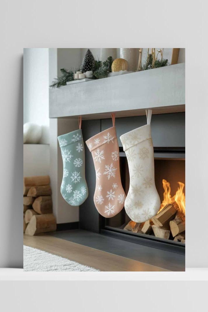 Kerstsokken op 3mm aluminium dibond