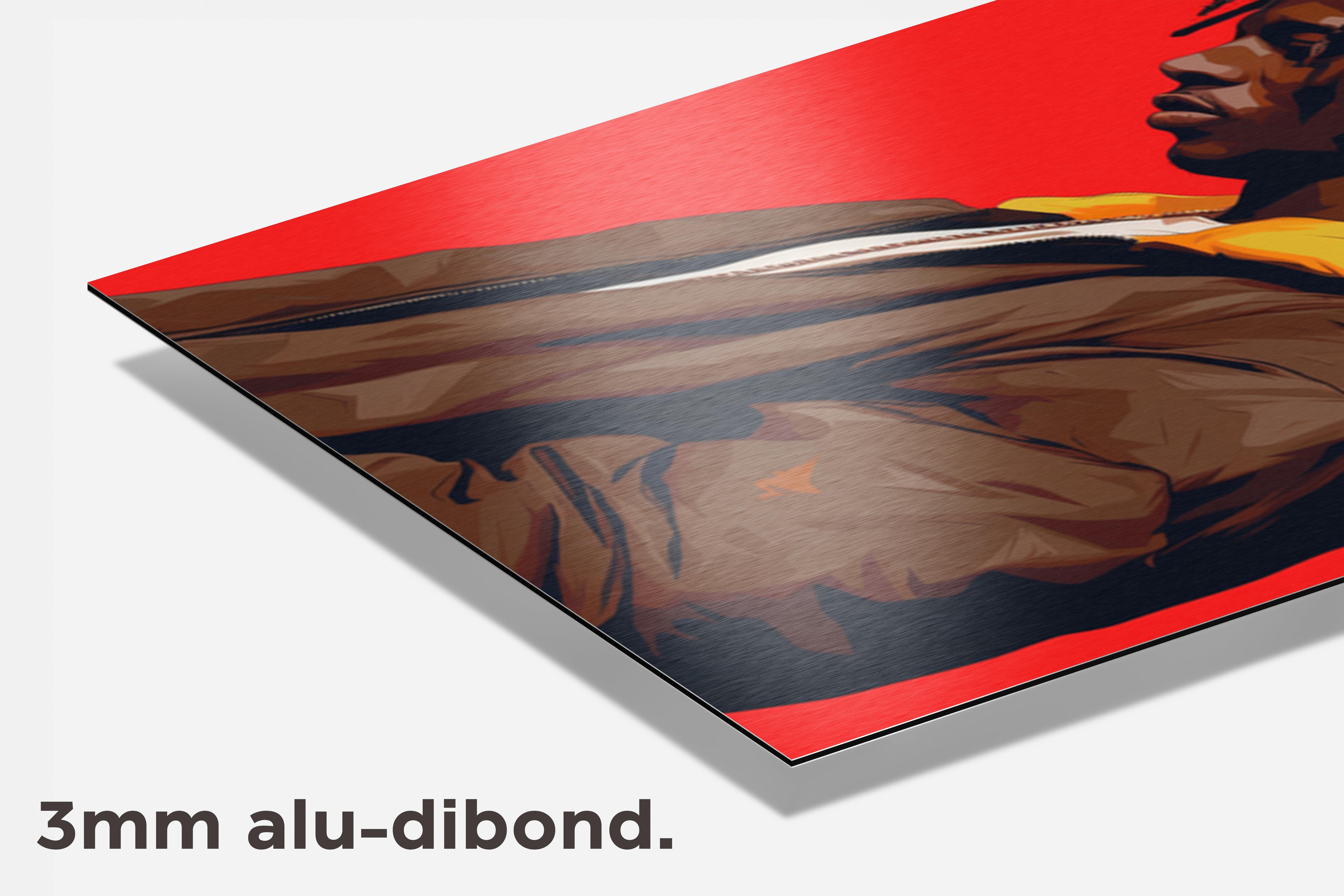 Travis Scott Rood dibond detail