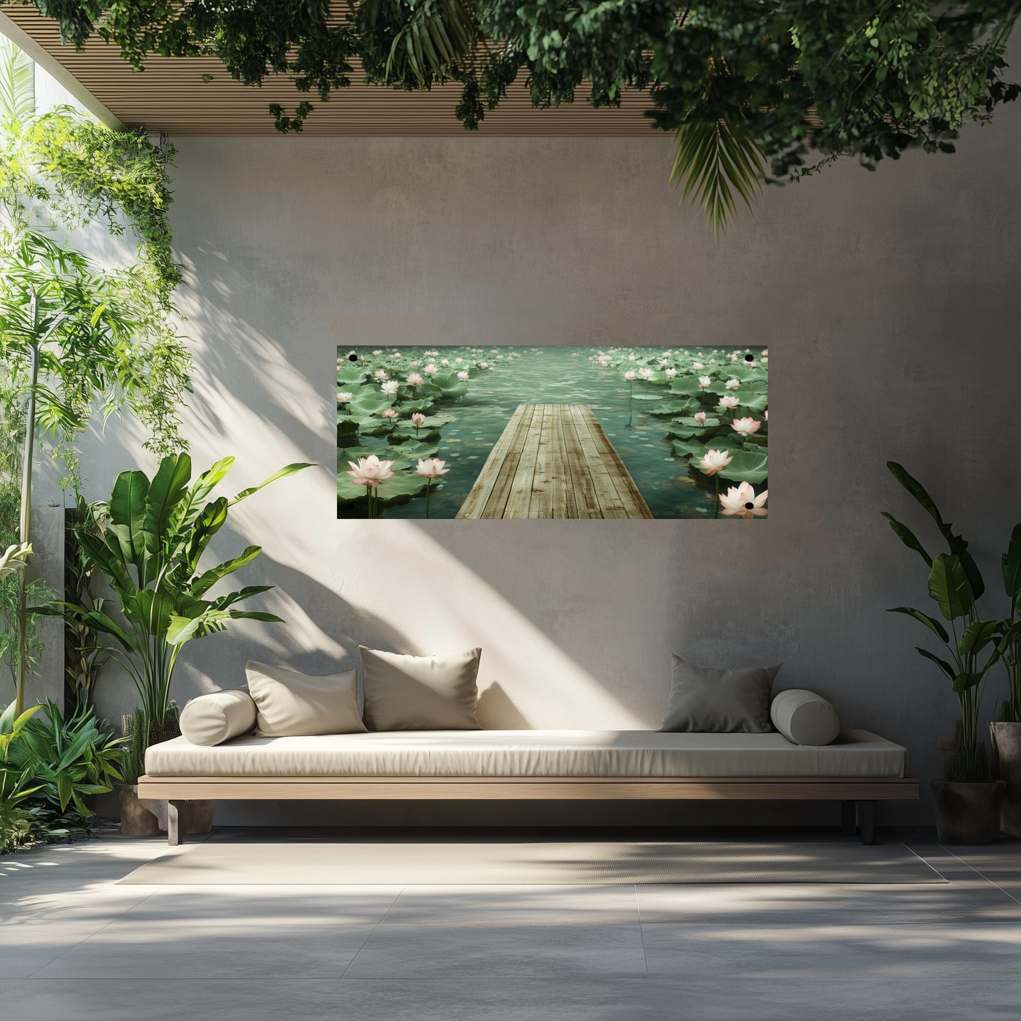 Tuinposter Lotus sfeerbeeld 2