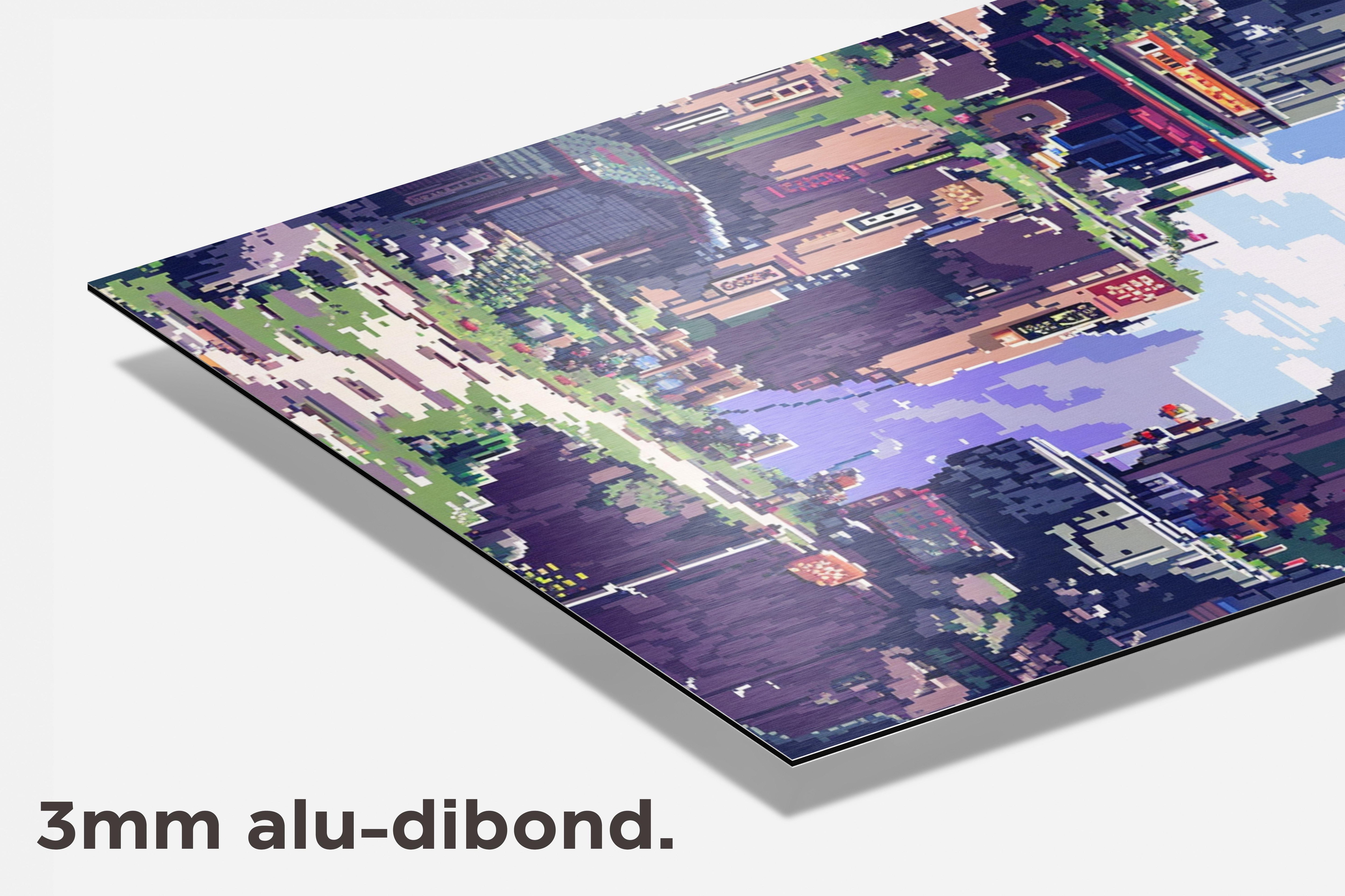 Pixel Natuur dibond detail