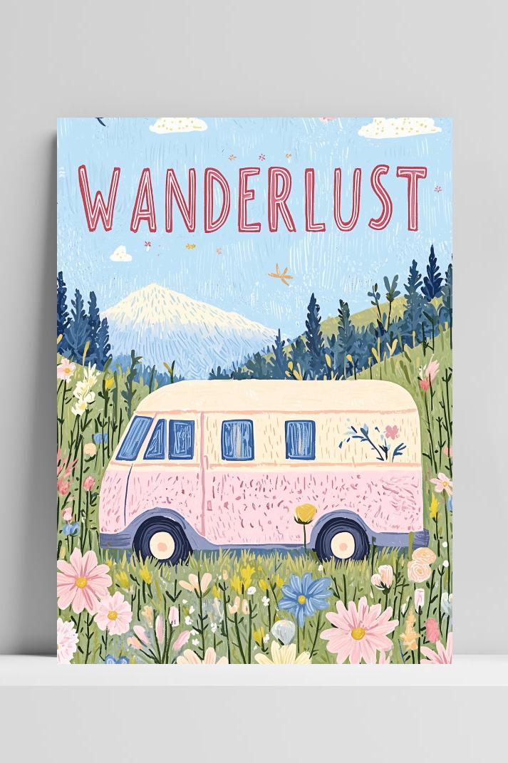Wanderlust op 3mm aluminium dibond