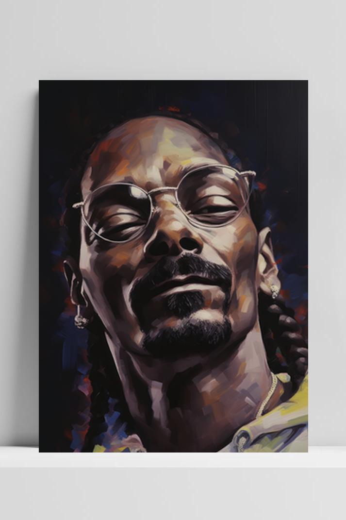 Snoop Dogg op 3mm aluminium dibond