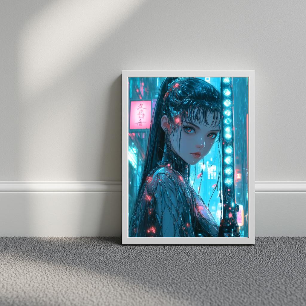 Woman Cyberpunk poster sfeerbeeld 3