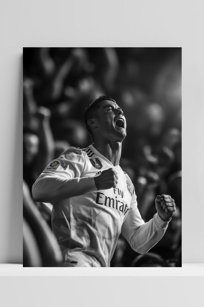 Ronaldo Real Madrid op 3mm aluminium dibond