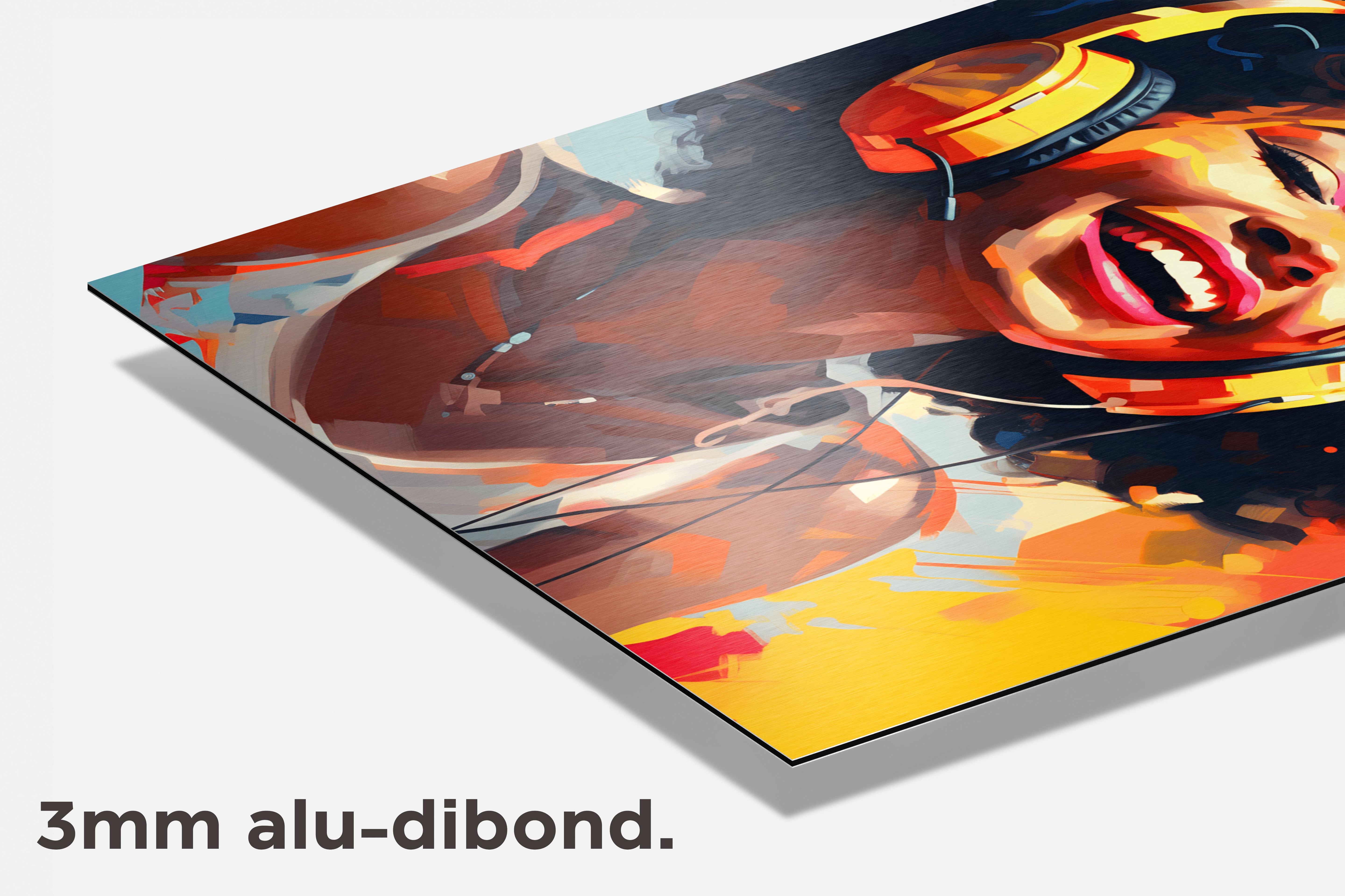 Gamer Meisje dibond detail