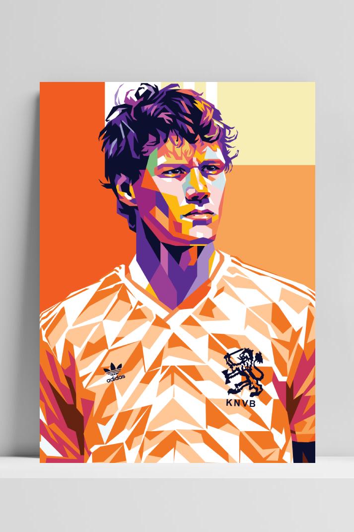 Marco van Basten op 3mm aluminium dibond
