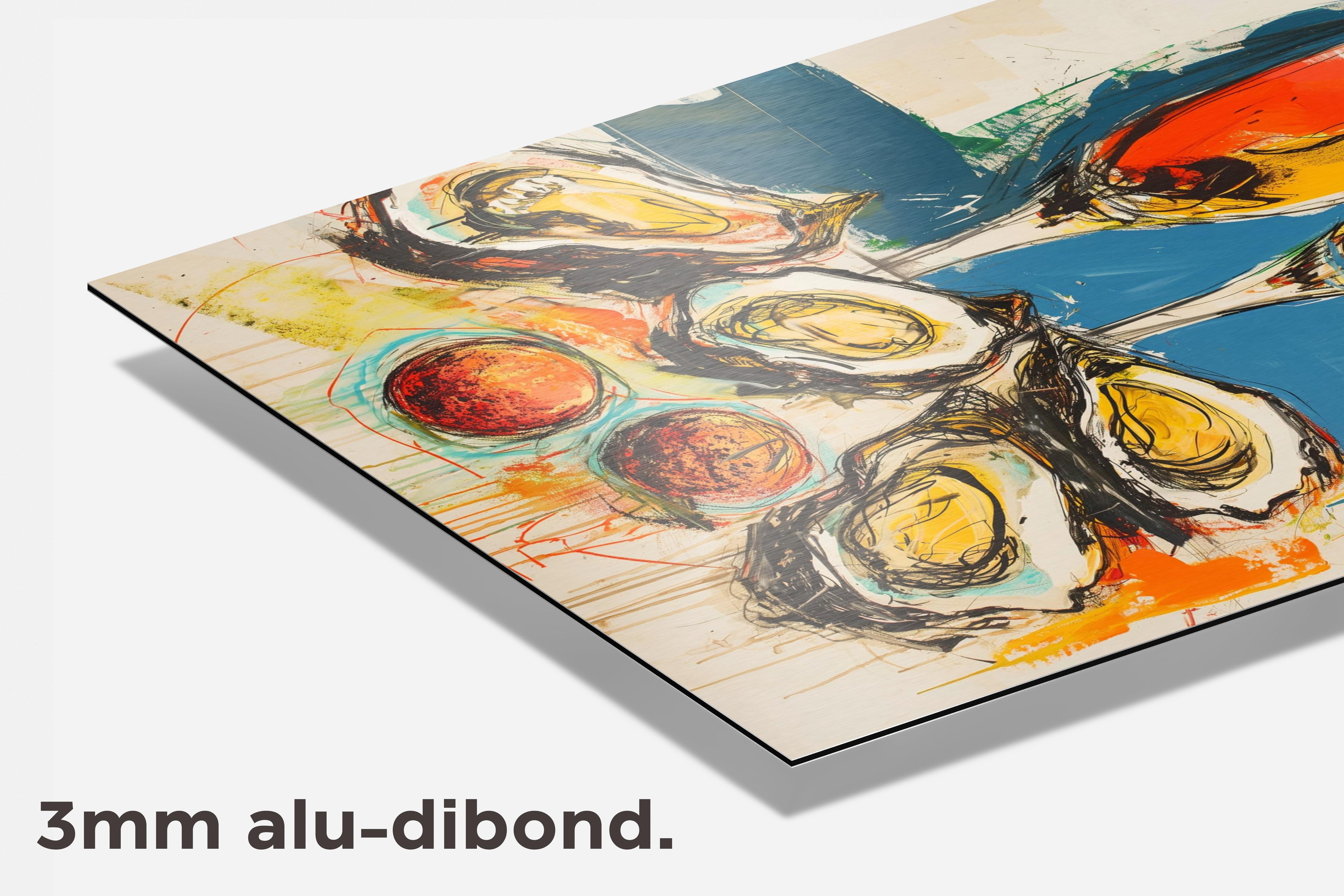 Oesters Aquarel dibond detail