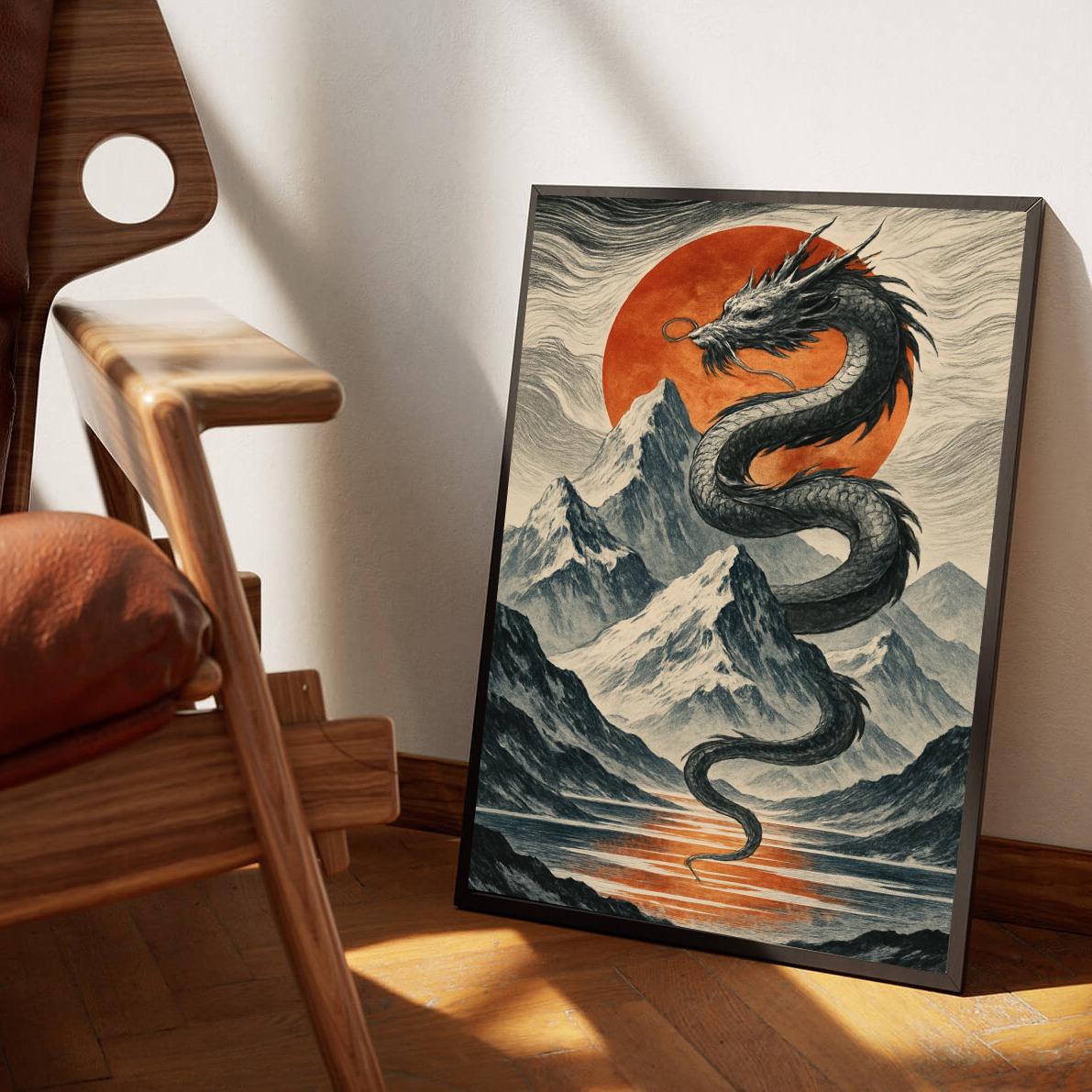 Dragon Art Vintage poster sfeerbeeld 3