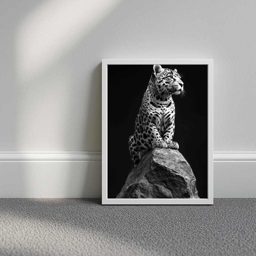 Cheetah B&W poster sfeerbeeld 3