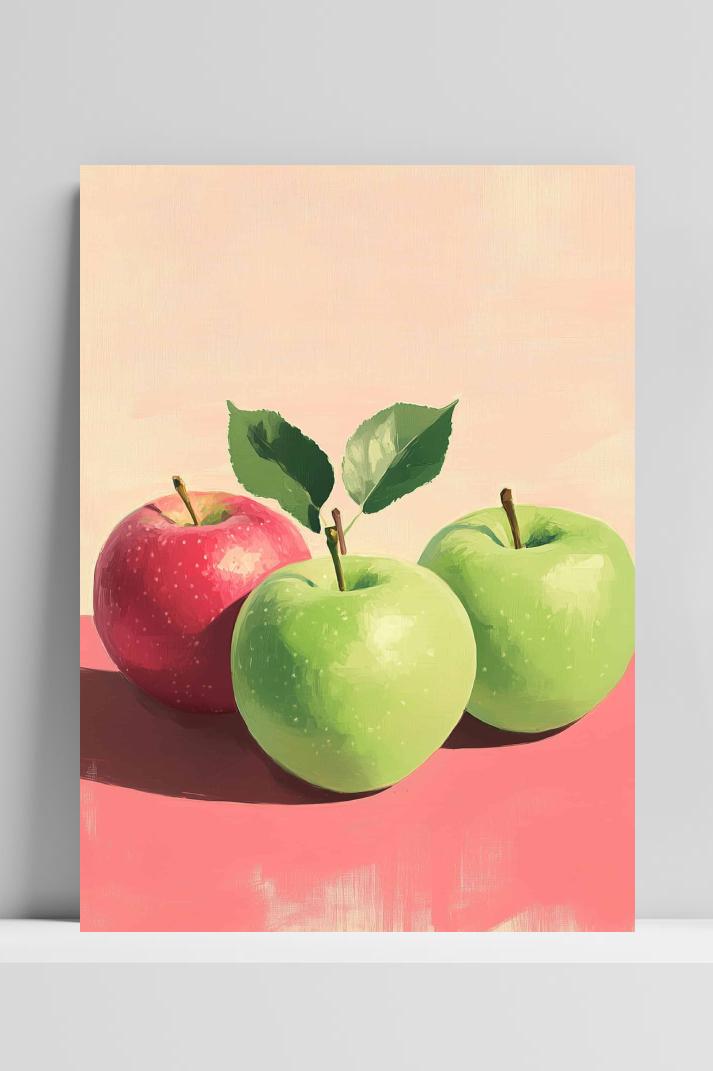 Appels Tatsuro Kiuchi op 3mm aluminium dibond