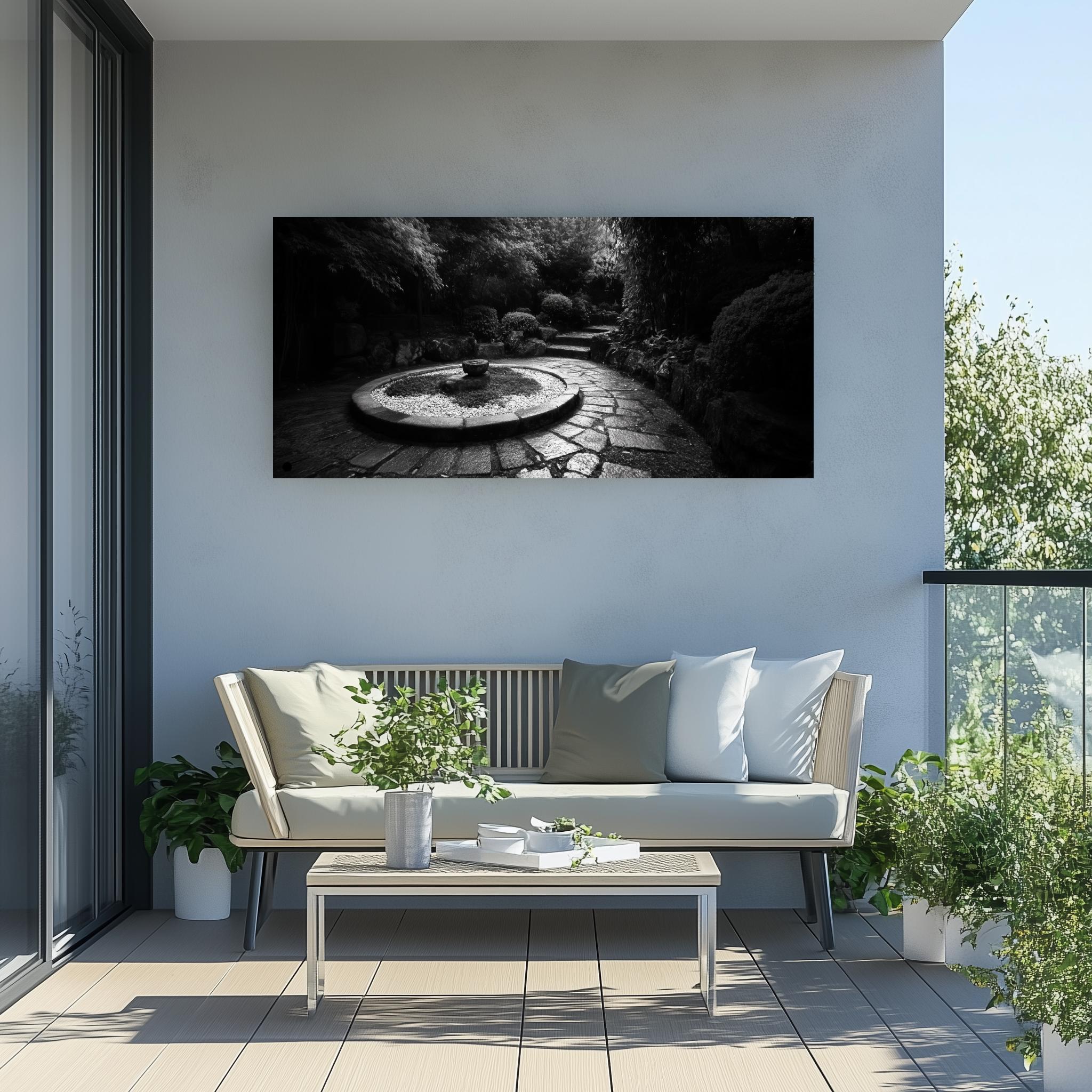 Tuinposter Steenpad sfeerbeeld 3