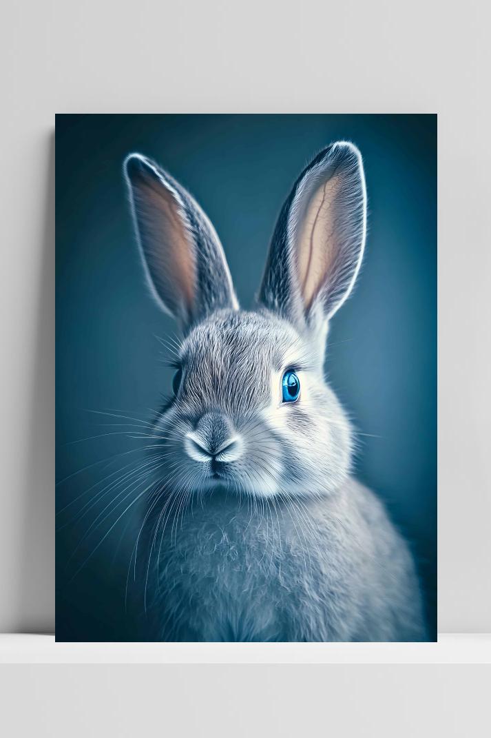 Konijn op 3mm aluminium dibond