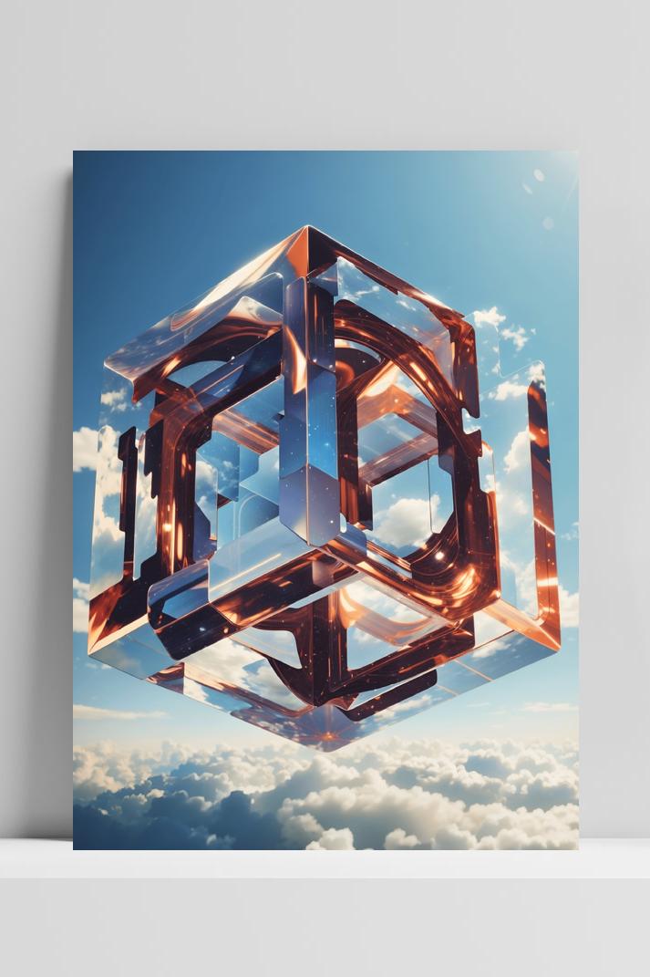 Kubus in Lucht op 3mm aluminium dibond